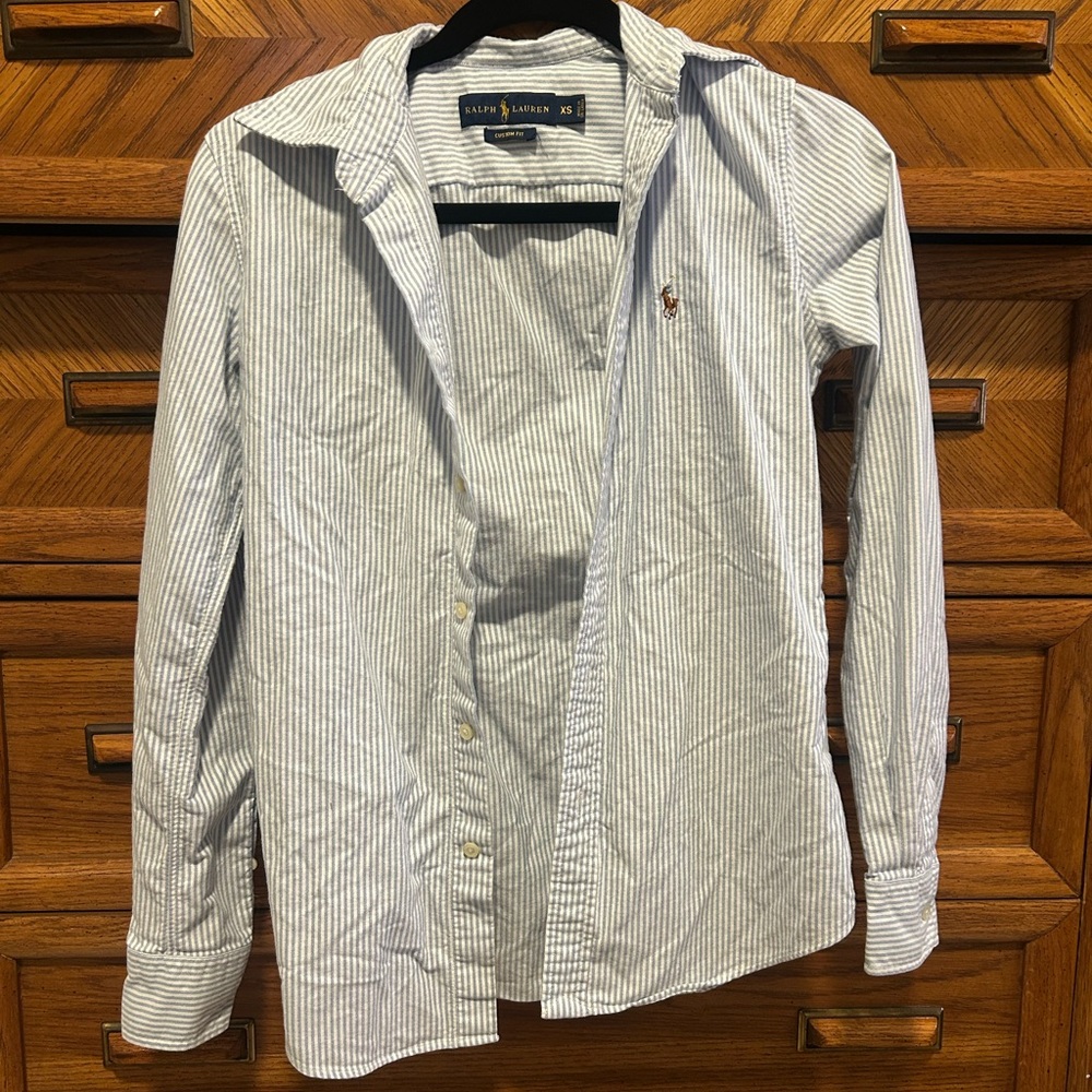 Ralph Lauren Men's Striped Shirt - Blue